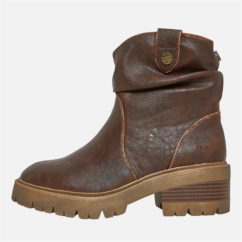 Blowfish Womens Juniper Cozy Ruched Boots Brown - Image 1