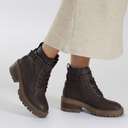 Blowfish Womens Jagger Lace Up Buckle Ankle Boots Dark Brown