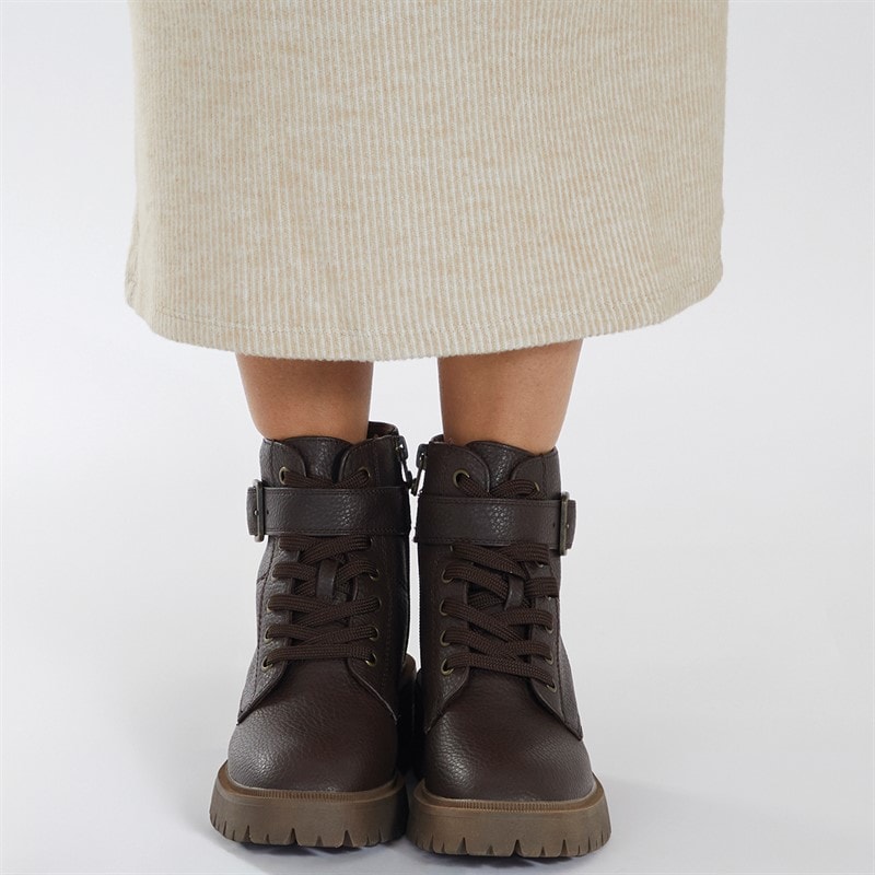 Blowfish Womens Jagger Lace Up Buckle Ankle Boots Dark Brown - Image 5