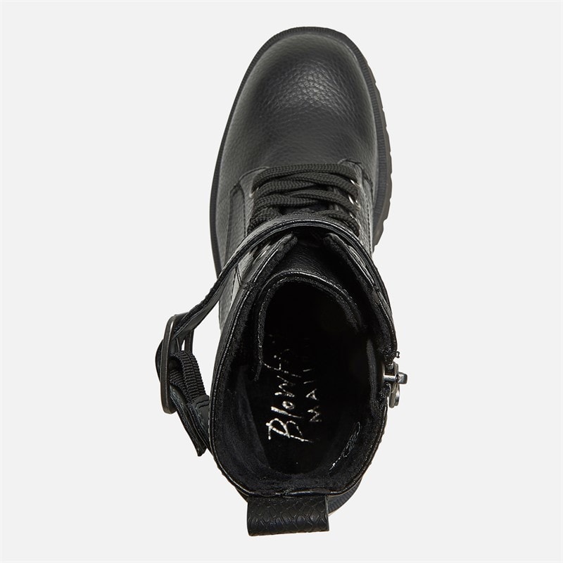 Blowfish Womens Jagger Lace Up Buckle Ankle Boots Black - Image 4