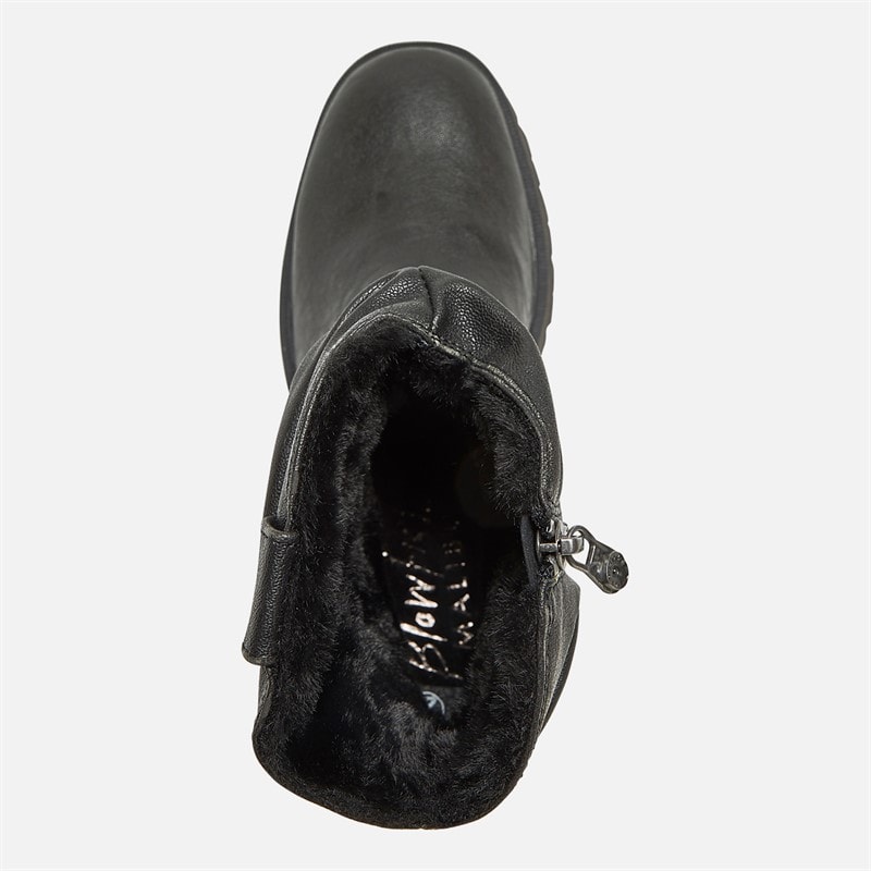 Blowfish Womens Juniper Cozy Ruched Boots Black - Image 4