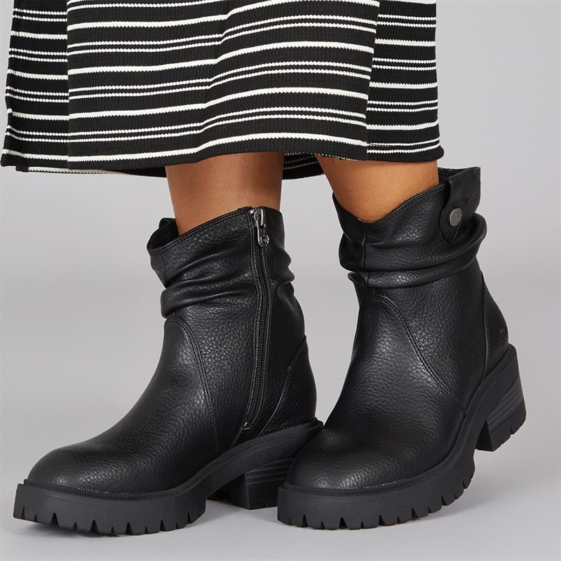 Blowfish Womens Juniper Ruched Boots Black - Image 5
