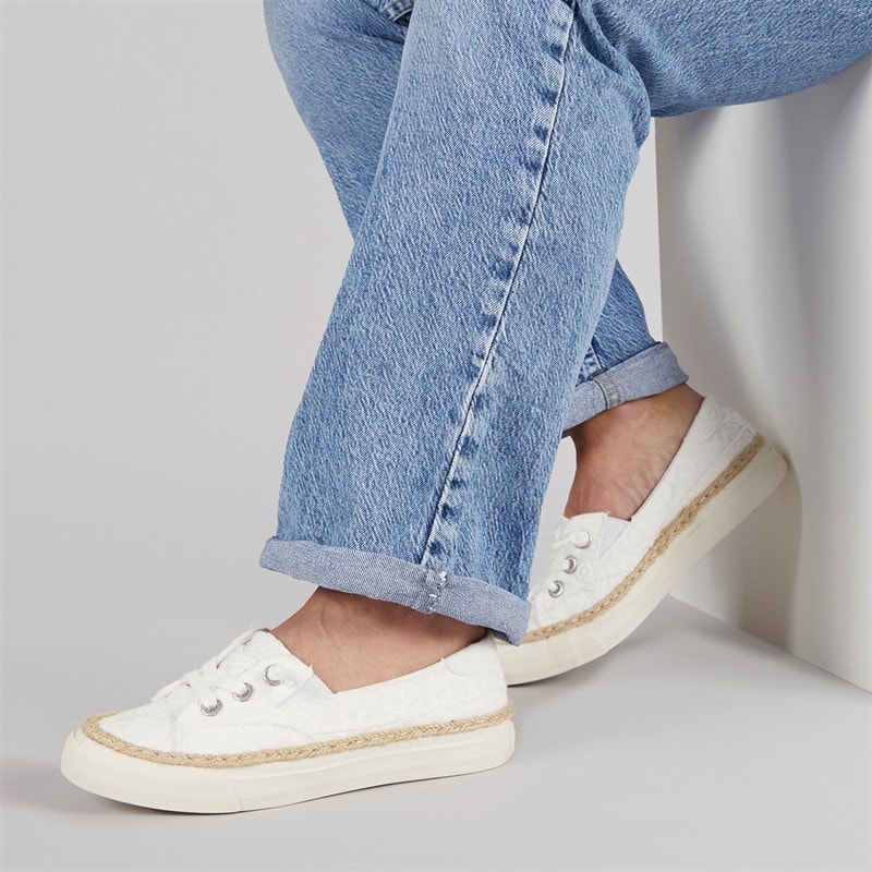 Blowfish Womens Malibu Moon Canvas Shoes White - Image 5