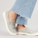 Blowfish Womens Malibu Beachfront Slip On Canvas Shoes Fog Grey