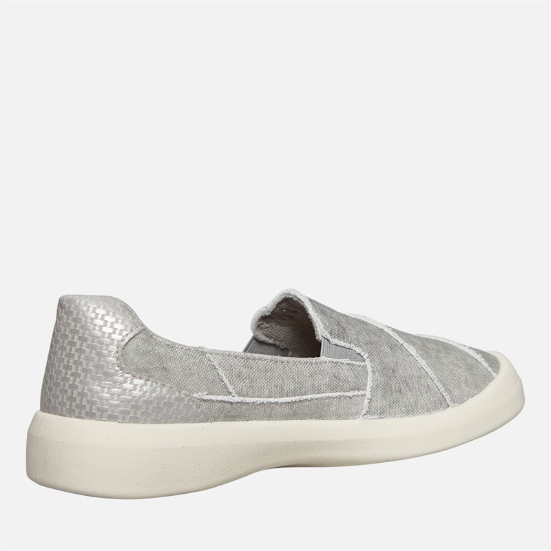 Blowfish Womens Malibu Beachfront Slip On Canvas Shoes Fog Grey - Image 5