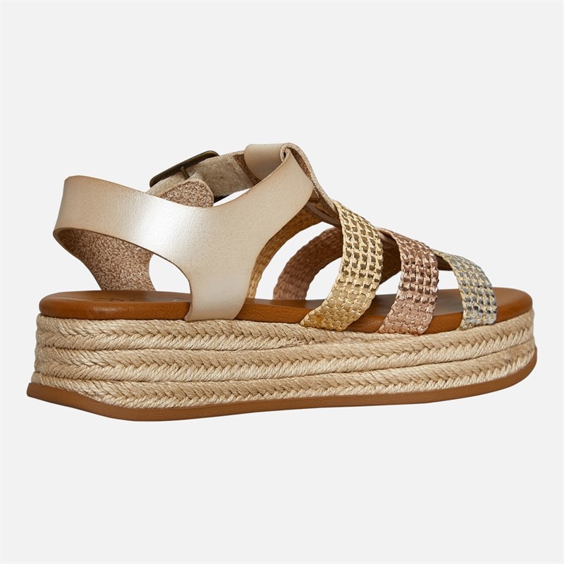 Blowfish Womens Malibu Madrid Platform Espadrille Sandals Cloud/Silver - Image 5