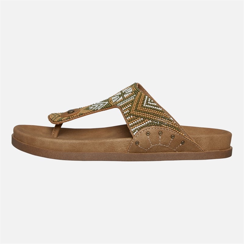 Blowfish Womens Malibu Lyric Thong Footbed Sandals Walnut/Brown - Image 2
