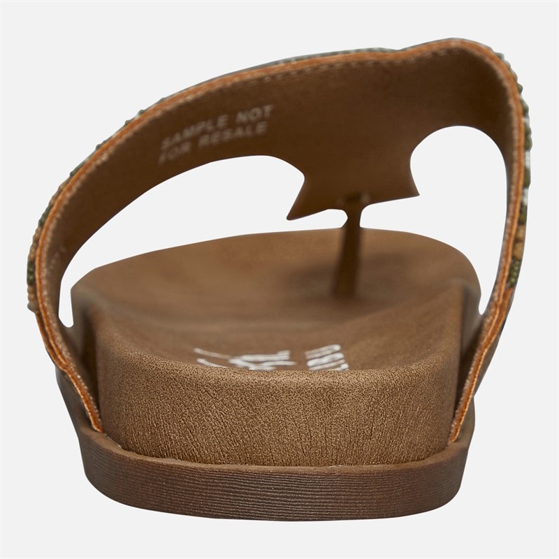 Blowfish Womens Malibu Lyric Thong Footbed Sandals Walnut/Brown - Image 4