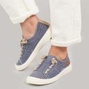 Blowfish Womens Malibu Beachside Slip On Canvas Shoes Navy