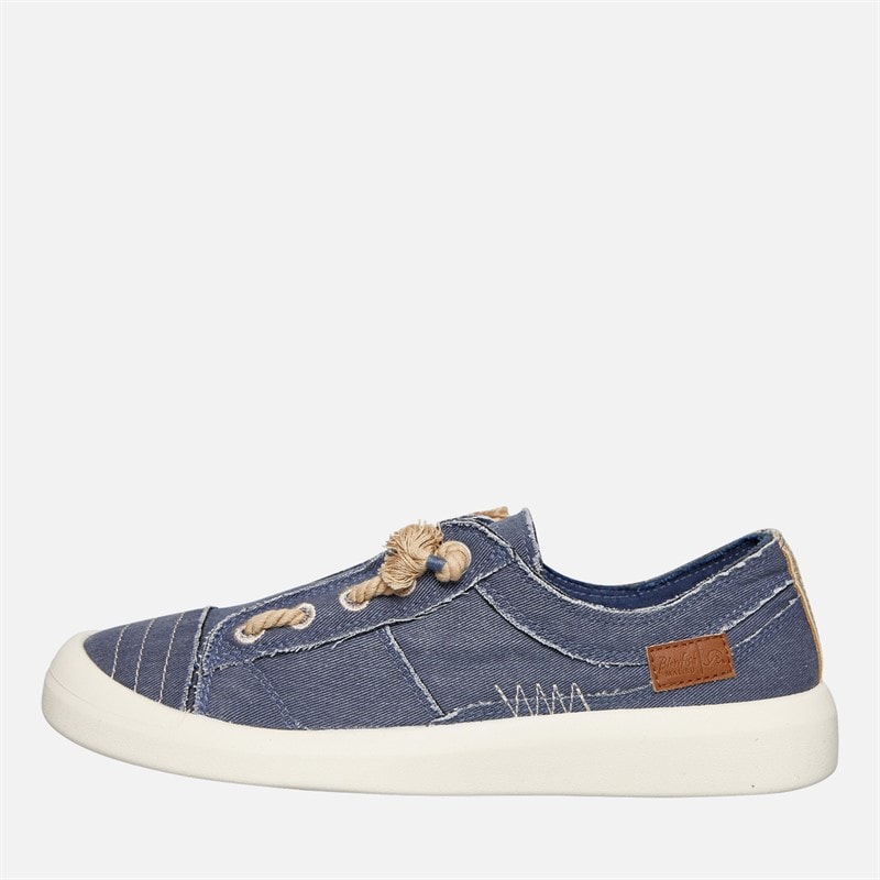 Blowfish Womens Malibu Beachside Slip On Canvas Shoes Navy - Image 2