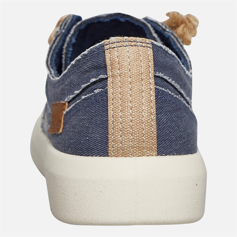 Blowfish Womens Malibu Beachside Slip On Canvas Shoes Navy - Image 4