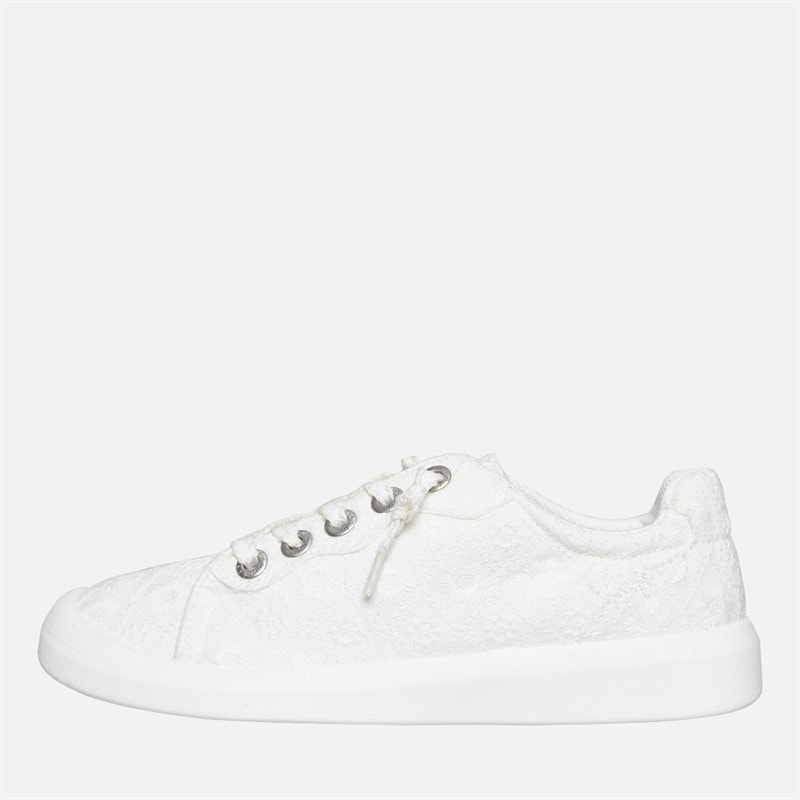 Blowfish Womens Malibu Boardwalk Lace Up Canvas Shoes White - Image 2