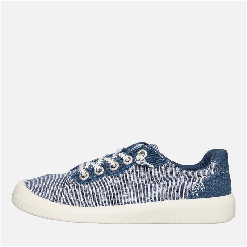 Blowfish Womens Malibu Boardwalk Lace Up Canvas Shoes Navy - Image 2