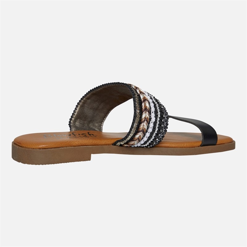 Blowfish Womens Malibu Curtis Mule Sandals Black/Metallic - Image 5