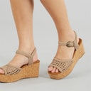 Blowfish Womens Malibu Aric Wedge Sandals Oak