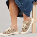 Blowfish Womens Malibu Boardwalk Lace Up Canvas Shoes Cheetah