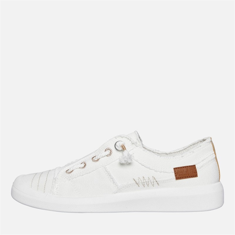 Blowfish Womens Malibu Beachside Slip On Canvas Shoes White/Cream - Image 2