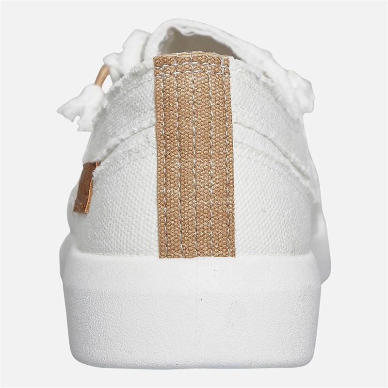 Blowfish Womens Malibu Beachside Slip On Canvas Shoes White/Cream - Image 4