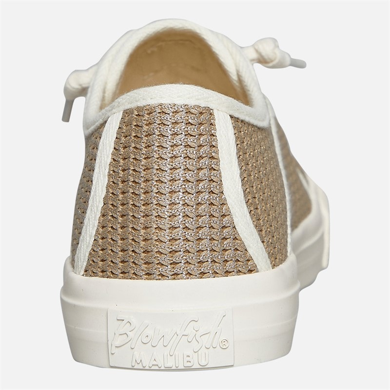 Blowfish Womens Malibu Mystical Canvas Shoes Taupe Silver - Image 4