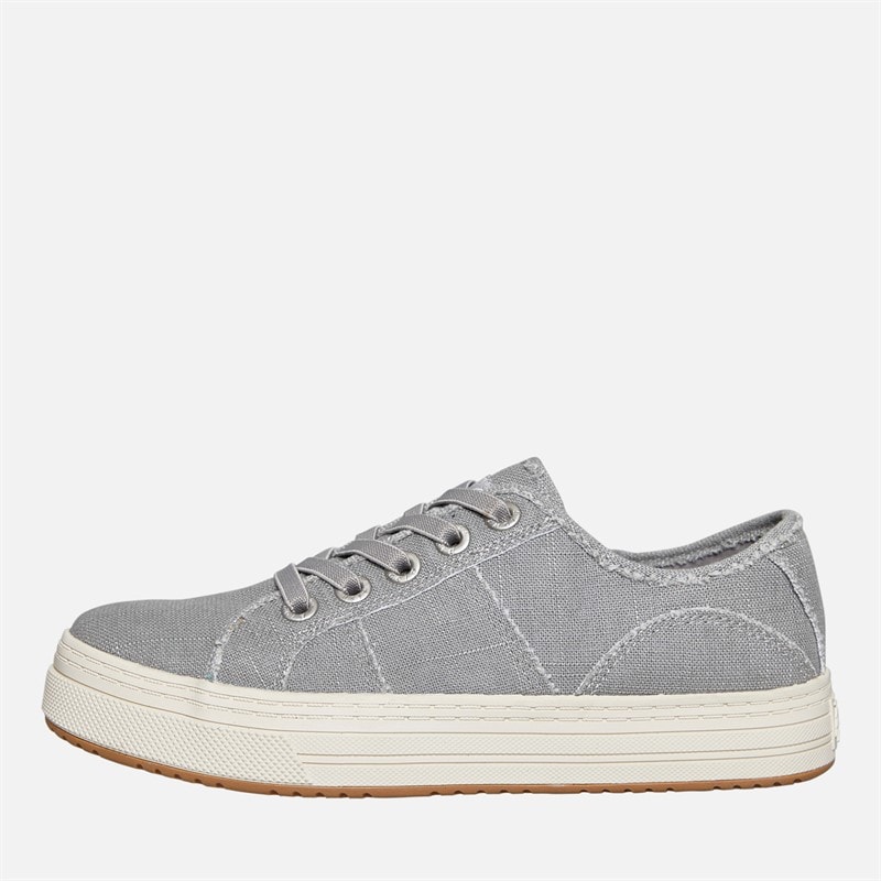 Blowfish Womens Malibu Super Smile Canvas Shoes Fog Grey - Image 2