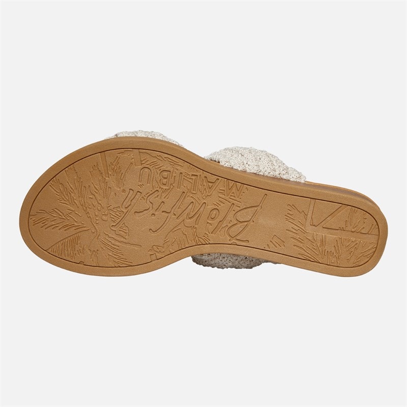 Blowfish Womens Malibu Ashland Crochet Slide Sandals White - Image 3