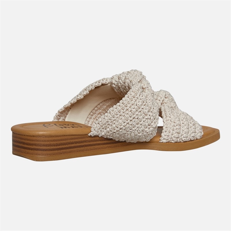 Blowfish Womens Malibu Ashland Crochet Slide Sandals White - Image 5