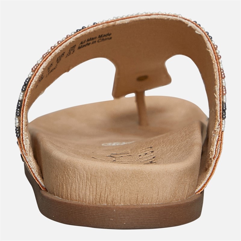 Blowfish Womens Malibu Lyric Thong Footbed Sandals Sand/Natural - Image 5