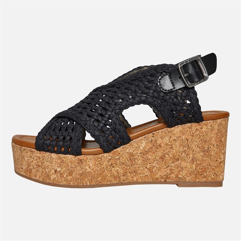 Blowfish Womens Malibu Andrea Wedge Sandals Black - Image 2
