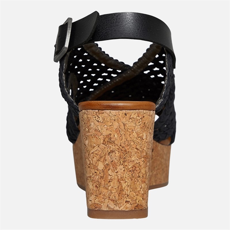 Blowfish Womens Malibu Andrea Wedge Sandals Black - Image 4