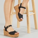Blowfish Womens Malibu Aric Wedge Sandals Black