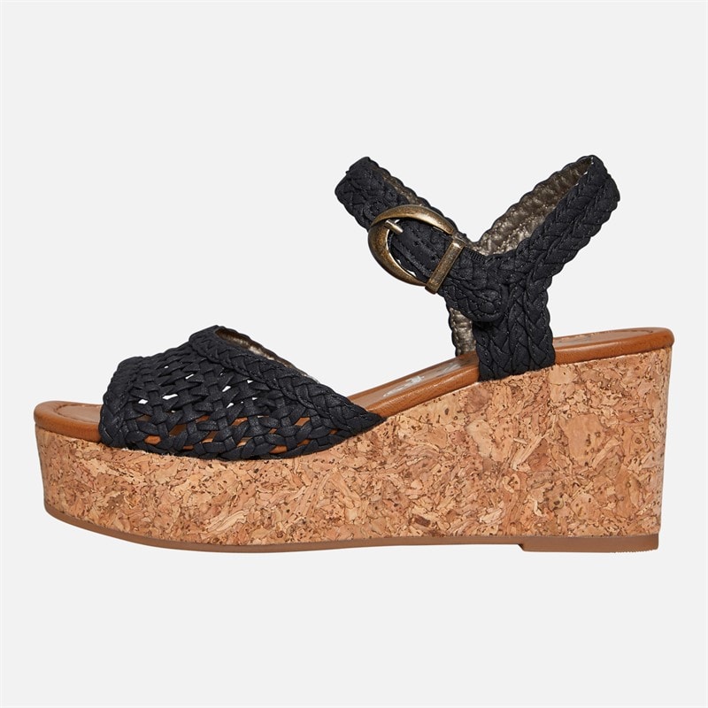 Blowfish Womens Malibu Aric Wedge Sandals Black - Image 2