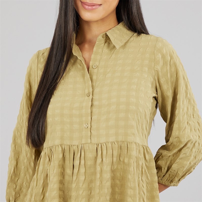 Influence Womens Shirt Dress Khaki - Image 3