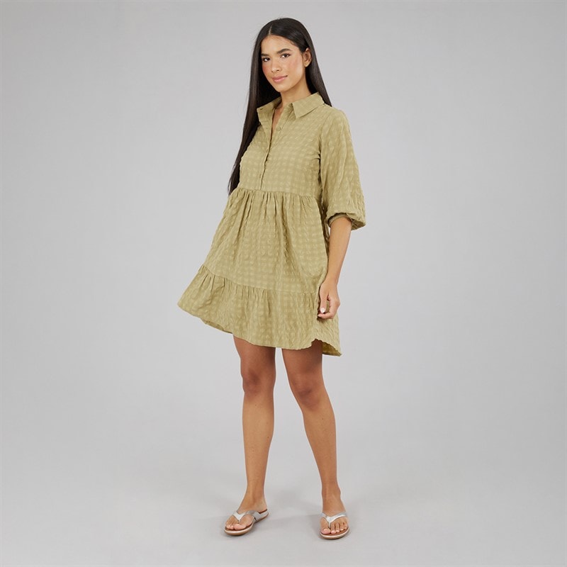 Influence Womens Shirt Dress Khaki - Image 4