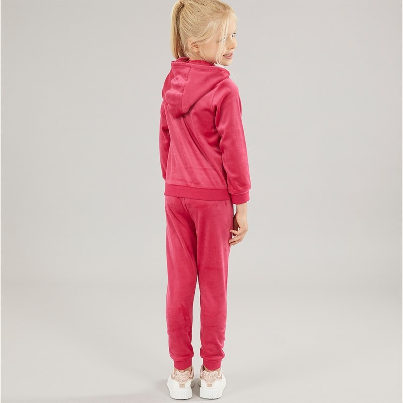 Juicy Couture Girls Heart Velour Zip Hoodie And Joggers Tracksuit Cherries Jubilee - Image 2