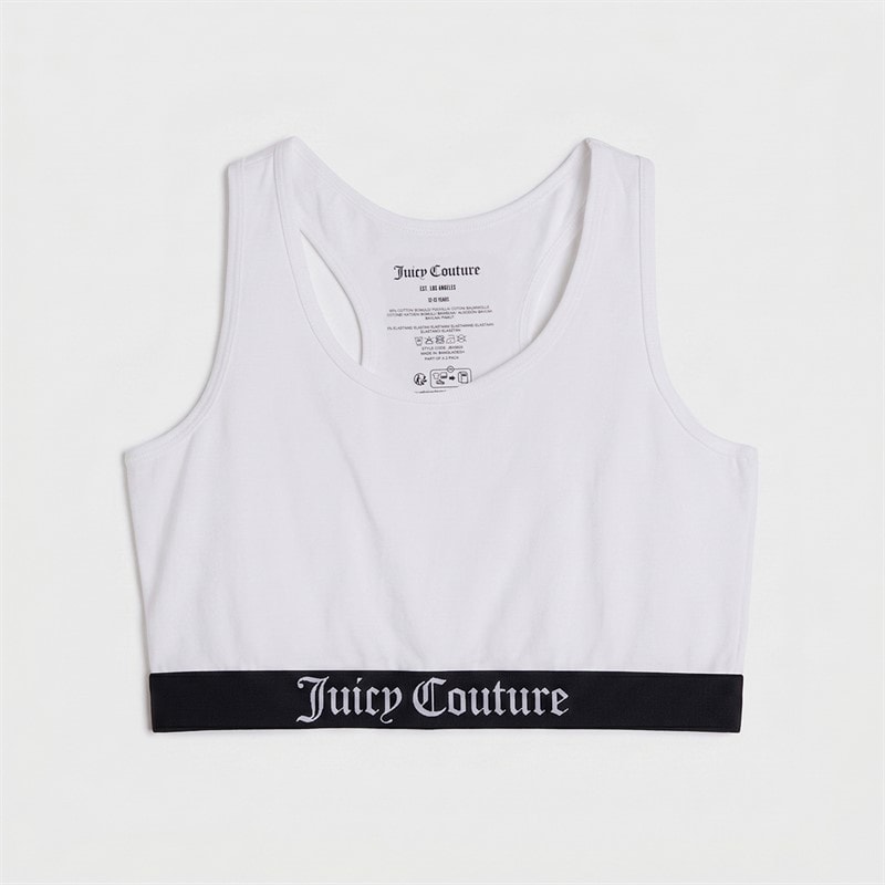 Juicy Couture Girls Two Pack Crop Tops Black - Image 2