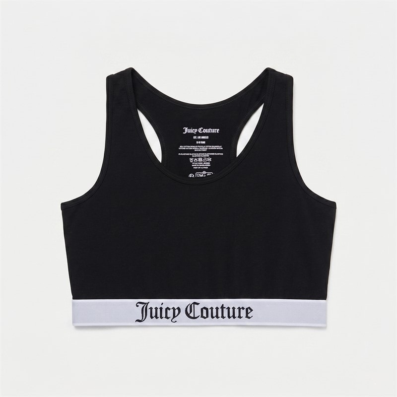 Juicy Couture Girls Two Pack Crop Tops Black - Image 3