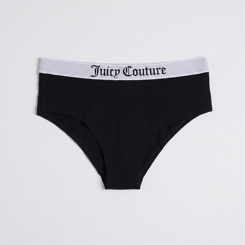Juicy Couture Girls Three Pack Hipster Briefs Black - Image 3