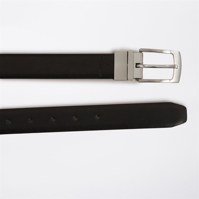 Jeff Banks Mens Keeper Logo Reversible Belt Black/Brown - Image 2