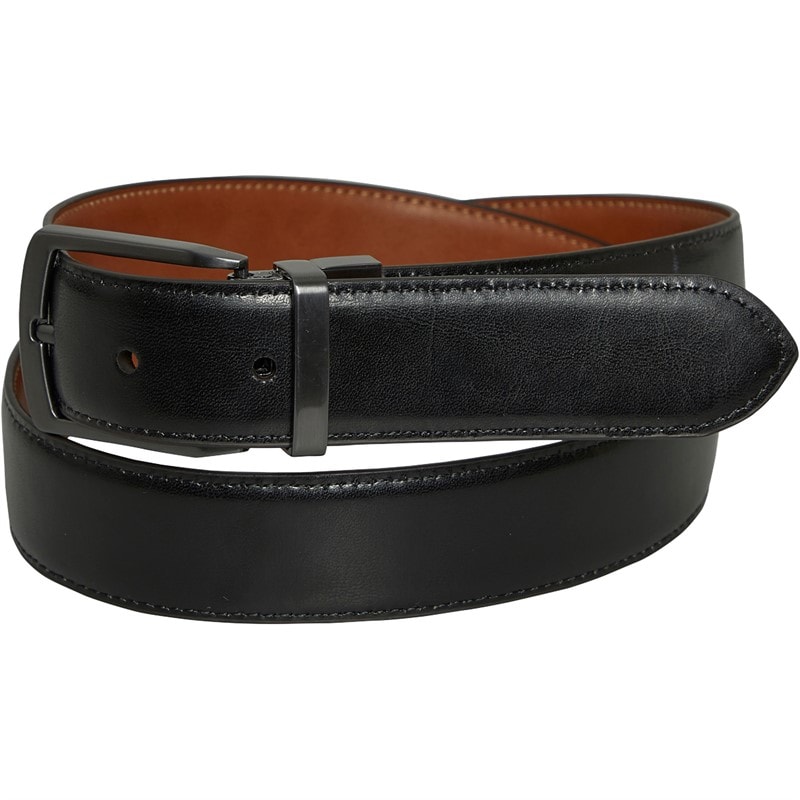 Jeff Banks Mens Oiliver Reversible Belt Black/Tan - Image 2