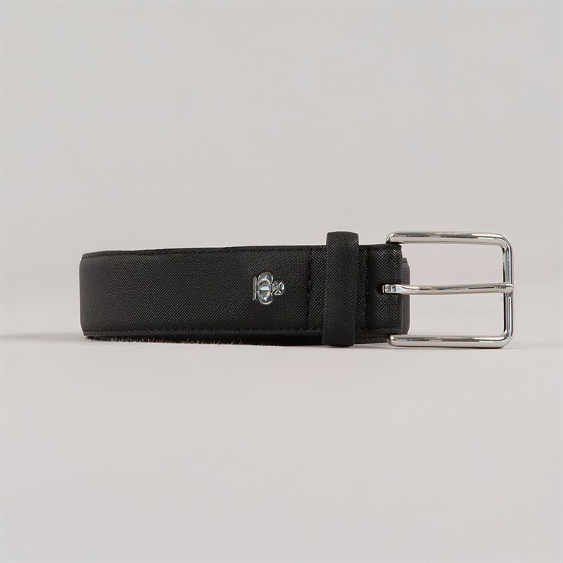 Jeff Banks Mens Hawkins Saffiano Belt Black