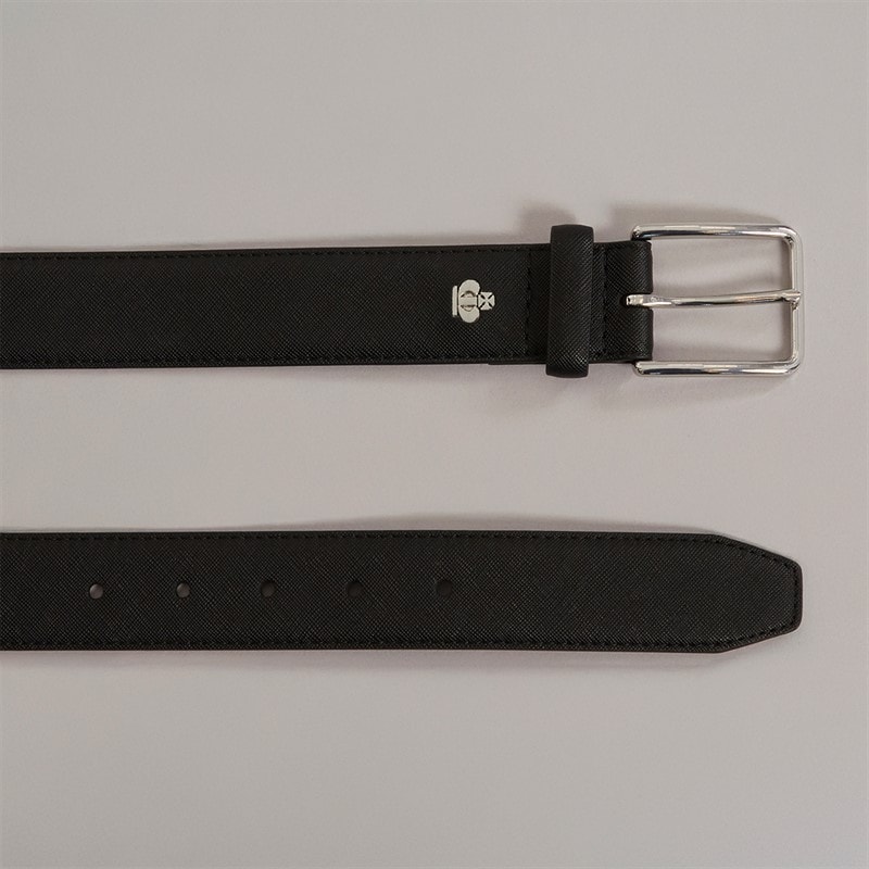 Jeff Banks Mens Hawkins Saffiano Belt Black - Image 2