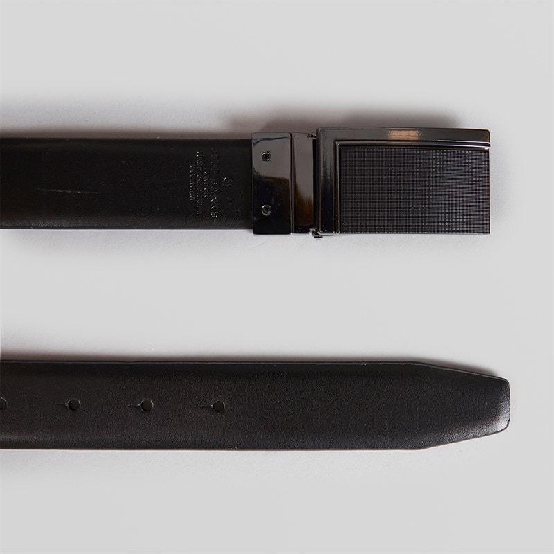 Jeff Banks Mens Plate Belt Chocolate/Black Choc / Blk - Image 3