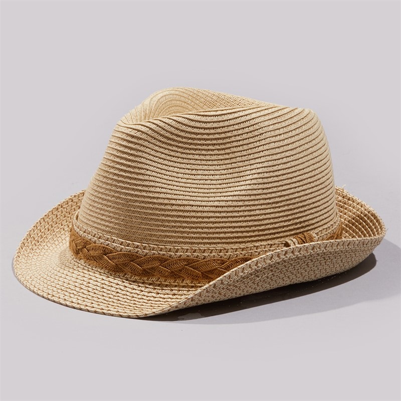 Jeff Banks Mens Straw Hat Natural - Image 1