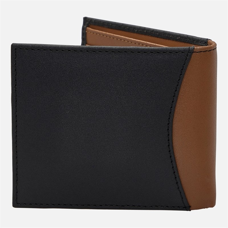 Jeff Banks Mens Saddle Wallet Black/Tan - Image 4