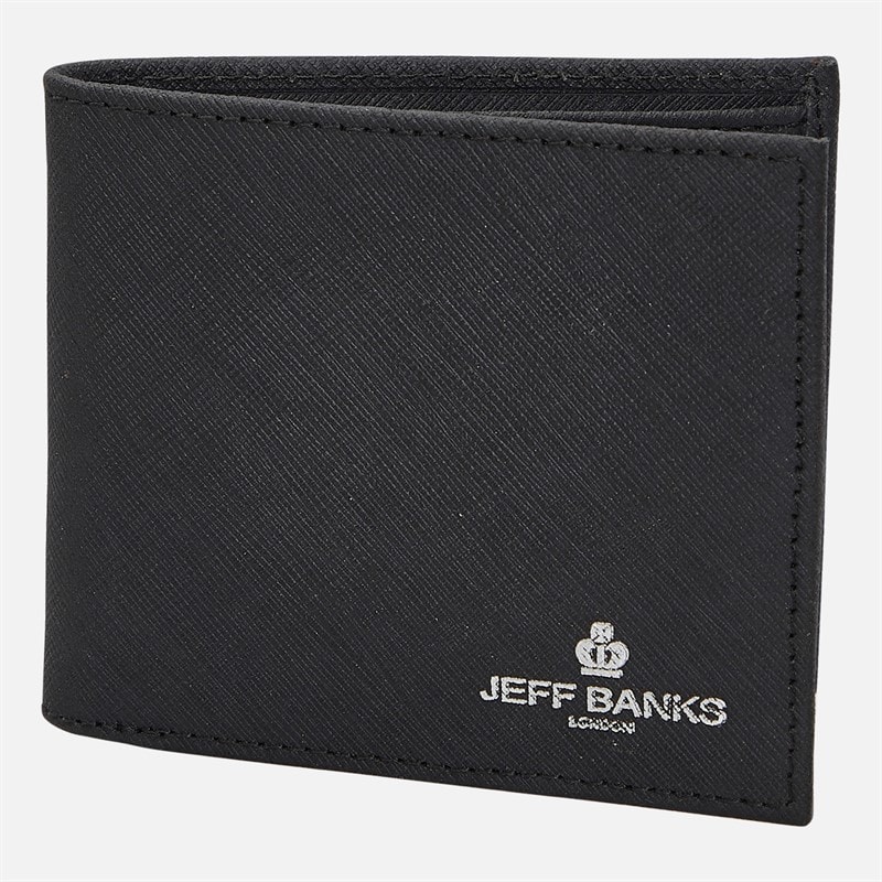 Jeff Banks Mens Saffiano Wallet Black - Image 2