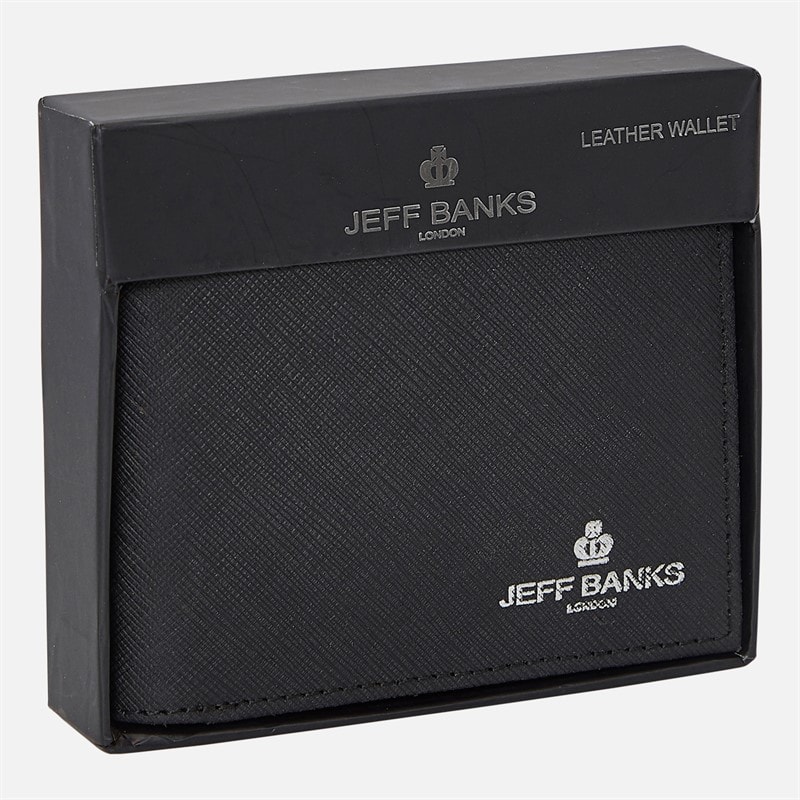 Jeff Banks Mens Saffiano Wallet Black - Image 5