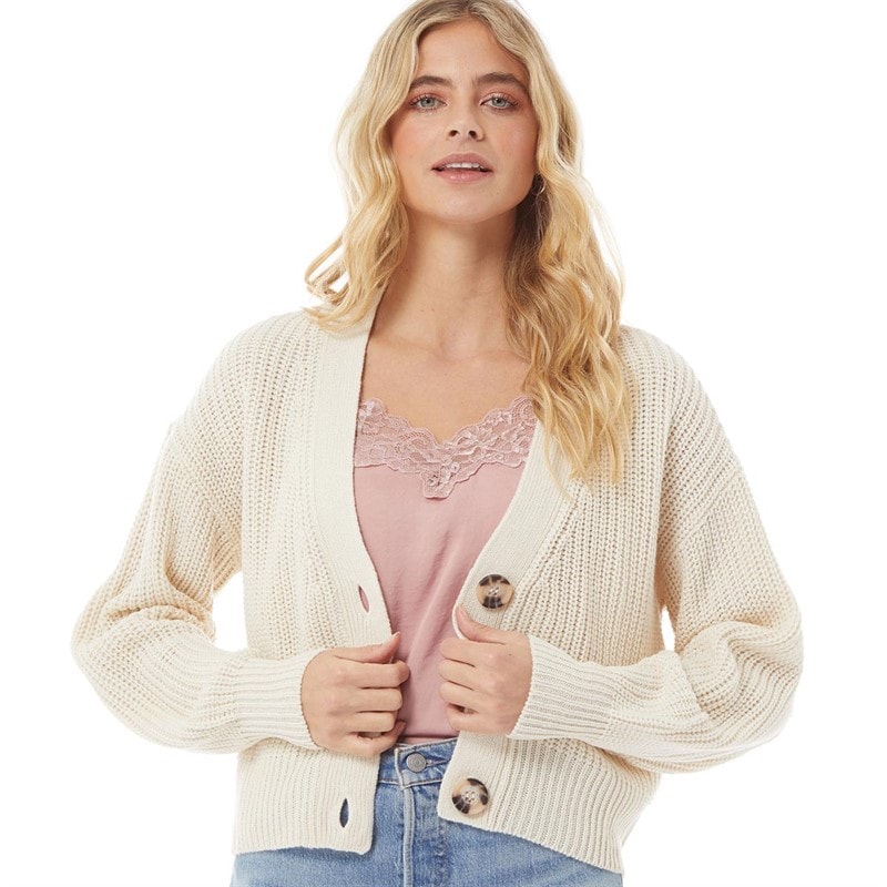 Jacqueline De Yong Womens JDY Justy Cardigan Eggnog