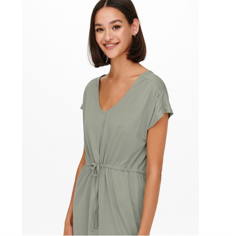 Jacqueline De Yong Womens Dalila Frosty Short Sleeve Dress Mineral Gray - Image 3