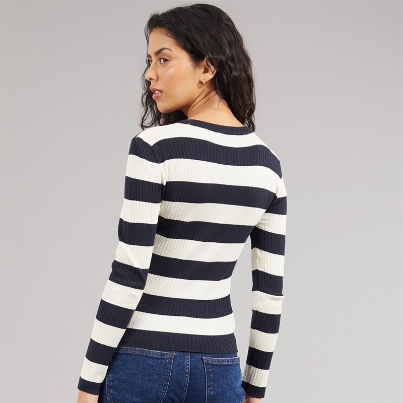 Jacqueline De Yong Womens Plum Long Sleeve Knit Pullover Sky Captain - Image 2