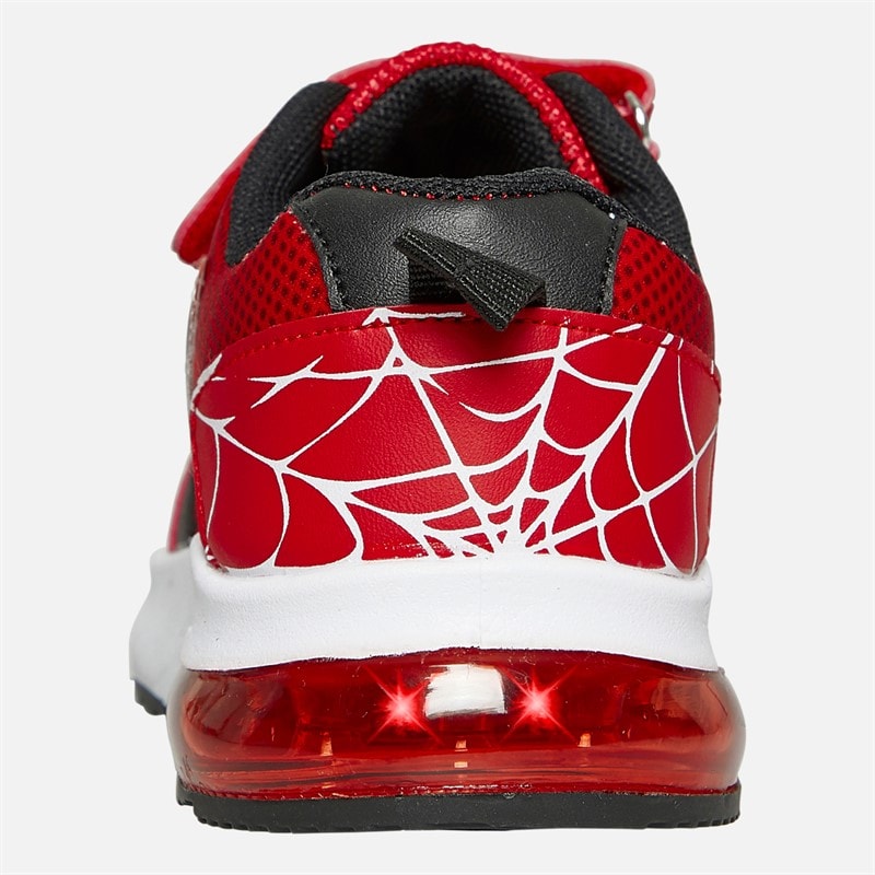 Character Boys Spiderman Eyes Light Up Trainers Red - Image 3